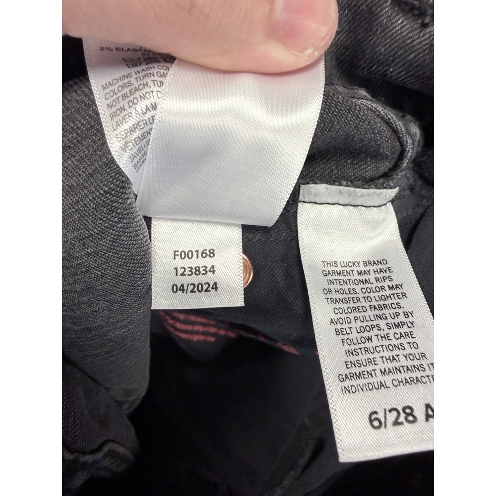 Lucky Brand Stevie Mid Rise Flare Jeans Women's 6/28 Black Stretch Denim EUC - Picture 16 of 16